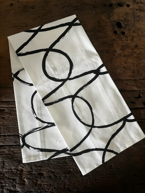Tea Towel - Twisted B&W